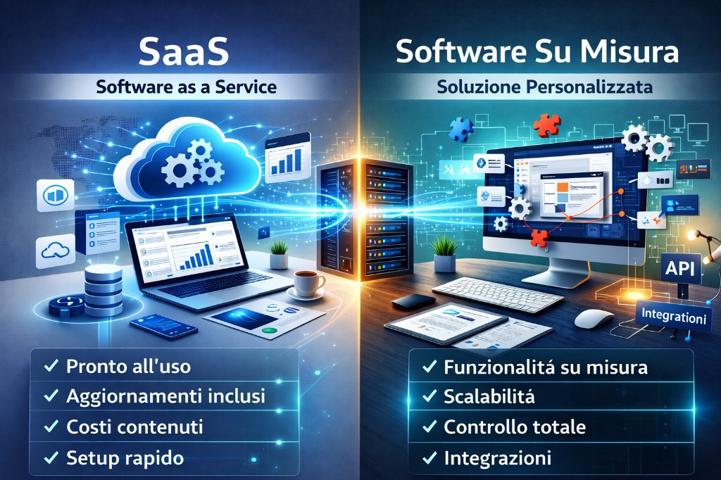 Confronto tra SaaS e software su misura