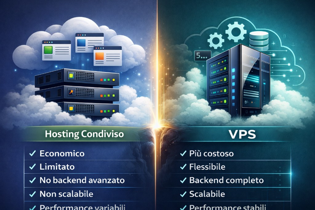Confronto tra hosting condiviso e VPS